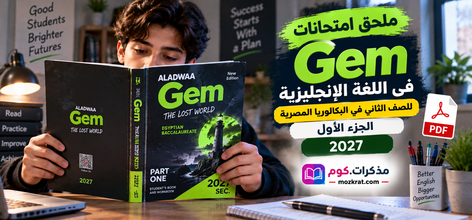 ملحق امتحانات Gem إنجليزي تانية بكالوريا 2027 PDF – الجزء الأول