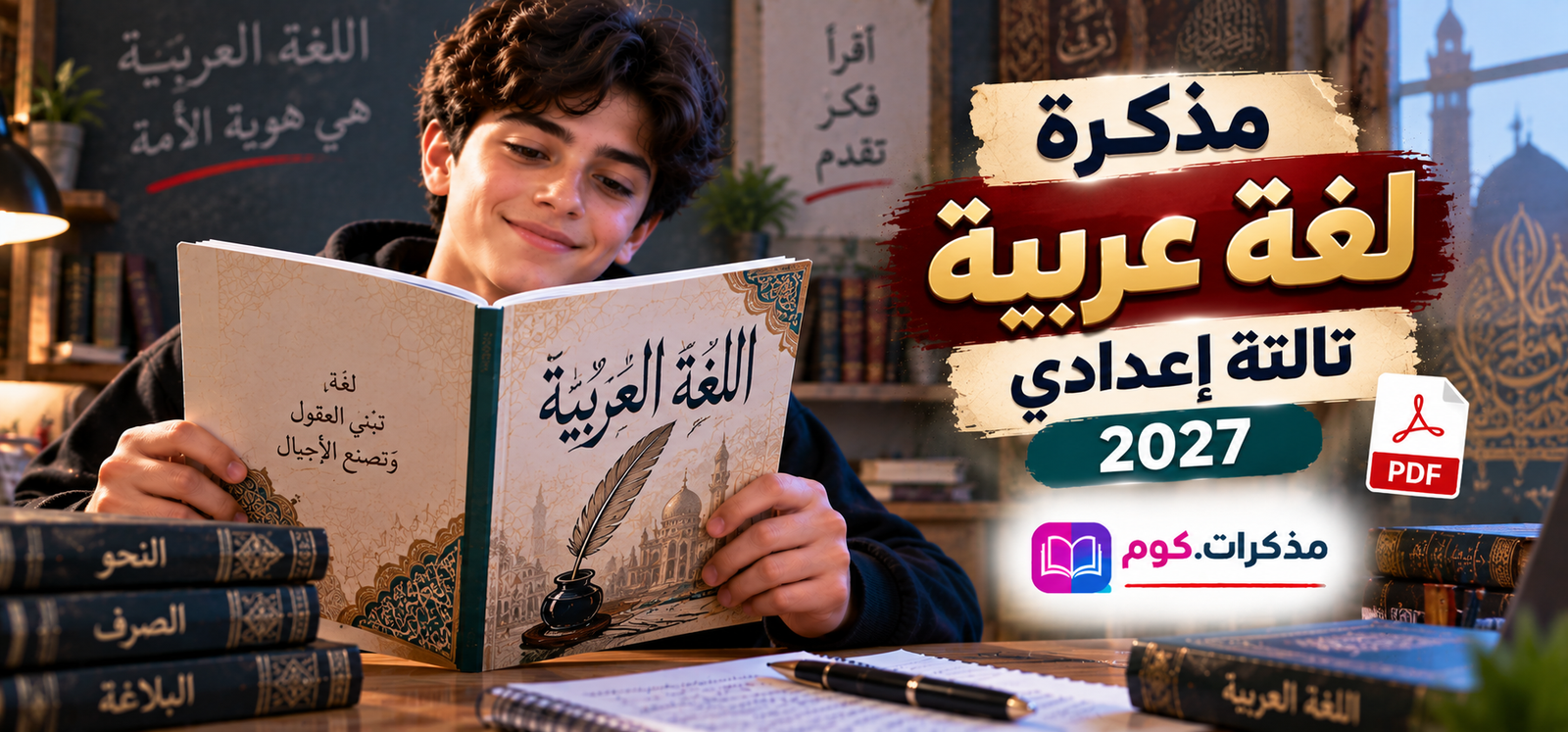 مذكرة لغة عربية تالتة إعدادي 2027 PDF
